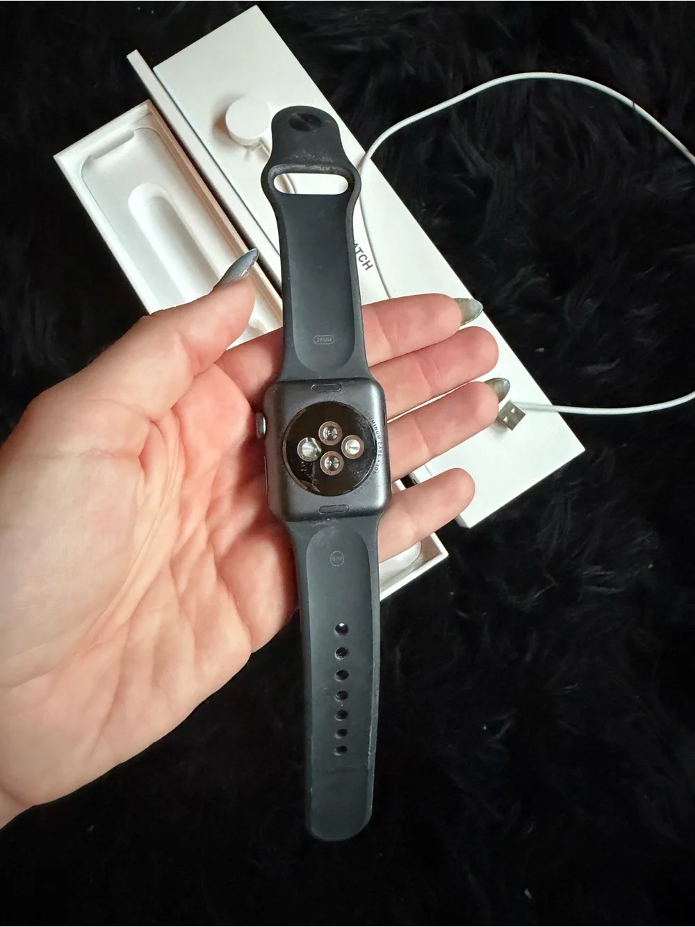Apple Black Smartwatch with Magnetic Charger